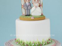 Wedding cake with Cookie Topper